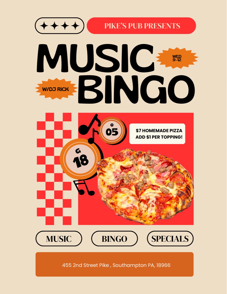 Music Bingo poster
